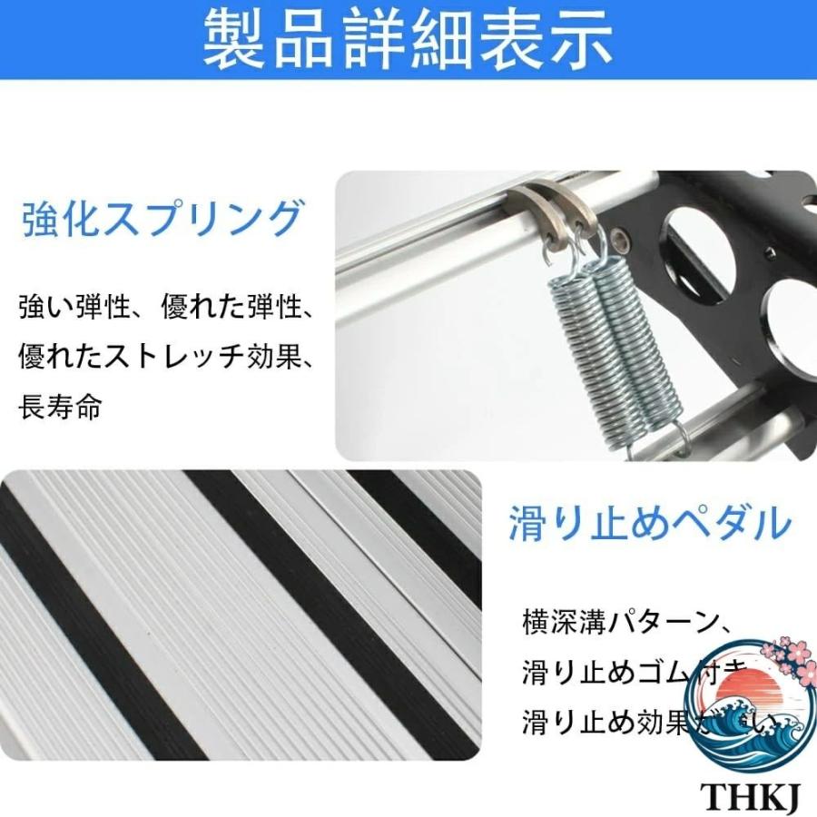 手動 RV ステップ キャンピングカーステップ キャンピングカー階段 12V THKJ LEDライト付き 耐荷重150KG アルミ合金 折りたたみステップ 滑り止め設計_3