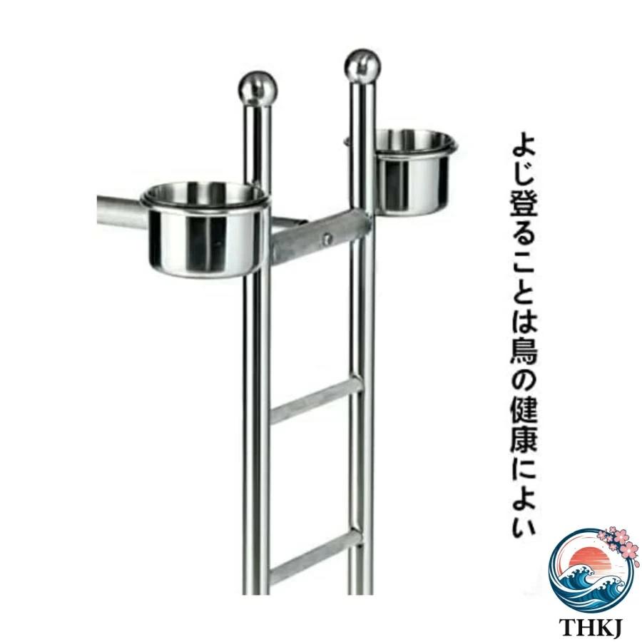 オウムスタンド バードラック 鳥プレイスタンド バードケージ THKJ ステンレススチール キャスター付き 噛まれ対策 遊び場 止まり木 快適 使いやすいの画像