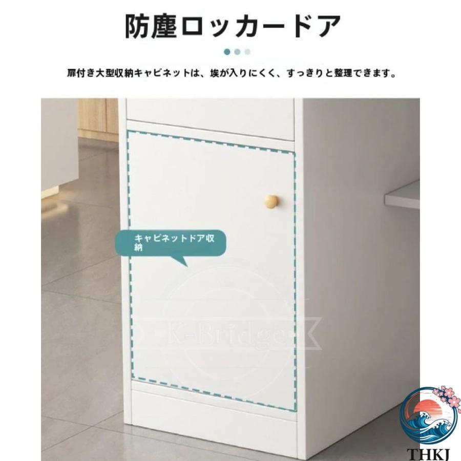 受付カウンター 木製カウンターテーブル 幅120cm レジカウンター フロントデスク THKJ 企業受付 衣料品店 小規模店舗用 モダンデザイン 鍵付き収納 組立簡単の画像