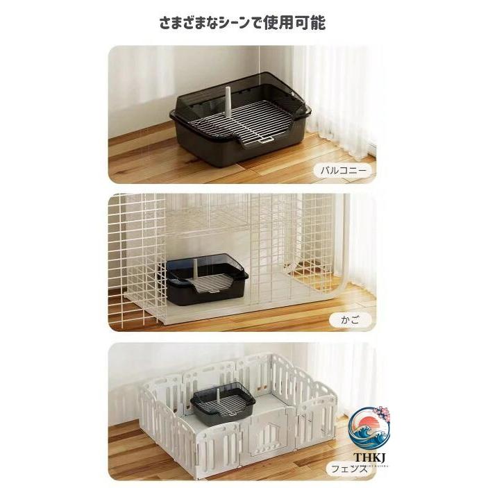 犬 トイレ トレー ステップ 囲い 壁付き トイレトレーニング トイレトレーナー THKJ 犬用 ペット用 洗える 小型犬 飛散ガード シンプル ペットケア しつけの画像