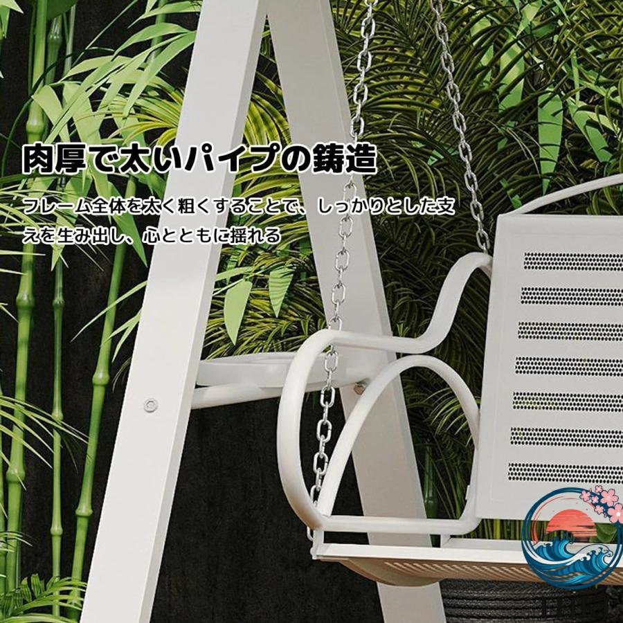 屋外ブランコ 2人用 スイングチェア THKJ 防水 日焼け止め シェード付き 持ち運び便利 使いやすい キャンプにおすすめ 人気 注目アイテム 便利 定番 新生活の画像