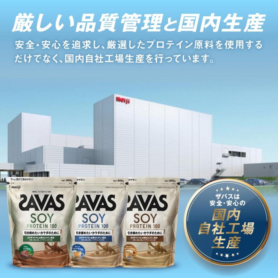 ザバス(SAVAS) ソイプロテイン100 ココア味 900g 明治｜sakura3rdstore｜06