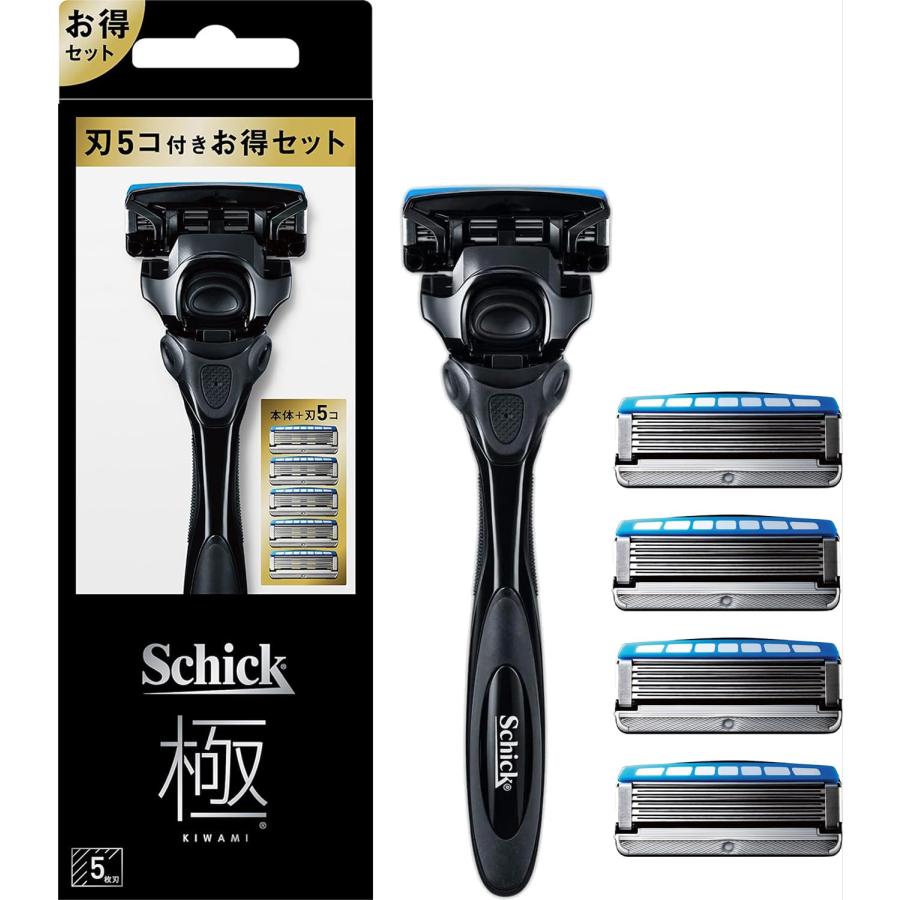 Schick(シック) 極 KIWAMI コンボパック(ホルダー(刃付き)+替刃4コ) 髭