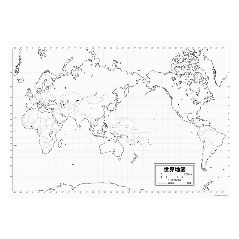 世界地図の紙の白地図 A1サイズ 2枚セット さくらショップ 通販 Yahoo ショッピング