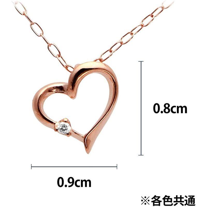 【希少品】 キャーロディディアマンテ CHIARO DI DIAMANTE K10ピンクゴールド×ダイヤモンド ハートペンダントネックレス CHD004 【1572059967】(9298円)