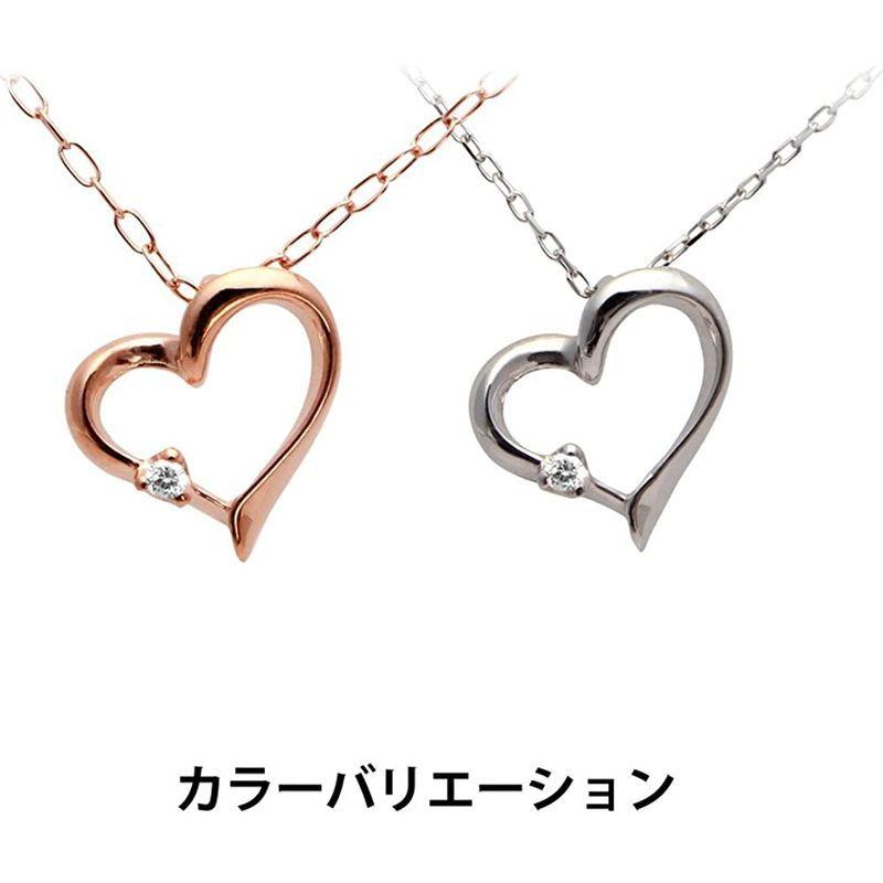 【希少品】 キャーロディディアマンテ CHIARO DI DIAMANTE K10ピンクゴールド×ダイヤモンド ハートペンダントネックレス CHD004 【1572059967】(9298円)