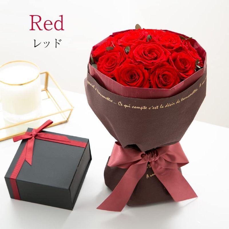 プリザーブドフラワー 花束 ブーケ 12本 薔薇 『ローズスタンドブーケ』 (レッド) ： プリザーブドフラワー 花束 ブーケ 12本 薔薇 『ローズスタンドブーケ』 レッド 　 サイズ