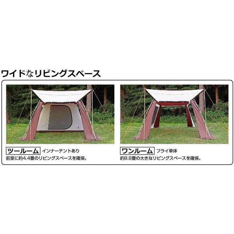 【推し】 キャプテンスタッグ キャンプ テント エクスギア スクリーン ツールーム ドームUA-21 【RIZ8908011007】(32141円)