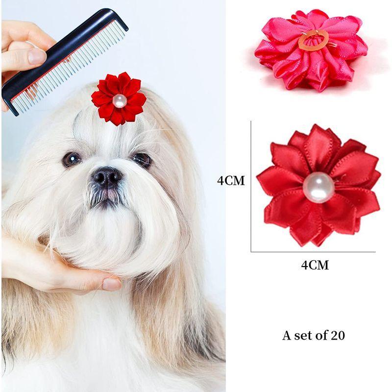 犬 ヘアゴム 花 ヘアバンド 猫 犬用 リボン ヘアアクセサリー 髪留め 髪飾り 可愛い パール 花型 ペット用 髪ゴム プレゼント 混色 さくらショップ 通販 Yahoo ショッピング