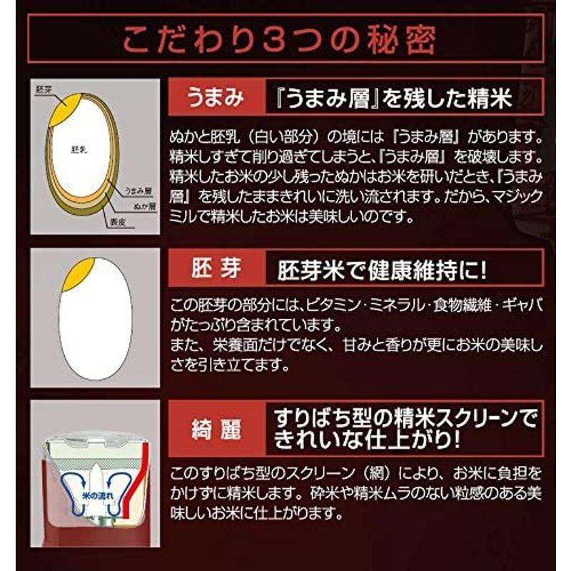 「人气商品」 サタケ 家庭用精米機 マジックミル 5合 RSKM5D 【MYK6241778001】(22521円)