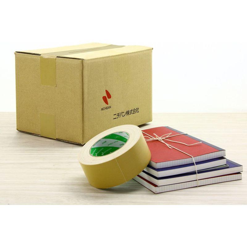 当店限定販売ニチバン 布テープ 50mm×25m巻 150-50 黄土 再生PET 梱包、テープ