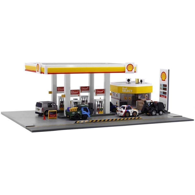 TinyQ BQ08 Shell シェル ガソリンスタンド ジオラマセット BQ08 Shell シェル ガソリンスタンド ジオラマセット