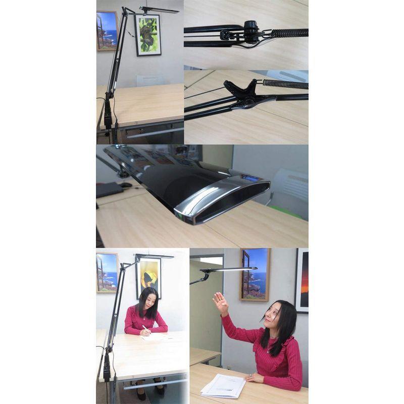 デスクライト LED 日本製 タッチレススイッチ 目に優しい 調光機能 クランプ式 LEX-980 (ブラック) LED 日本製 タッチレススイッチ 目に優しい 調光機能 クランプ式 LEX ブラック 光源