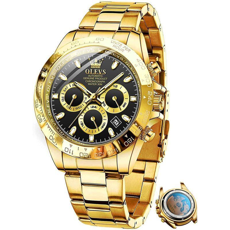 OLEVS うで時計 メンズ ゴールド 人気 腕時計 自動巻き かっこいい