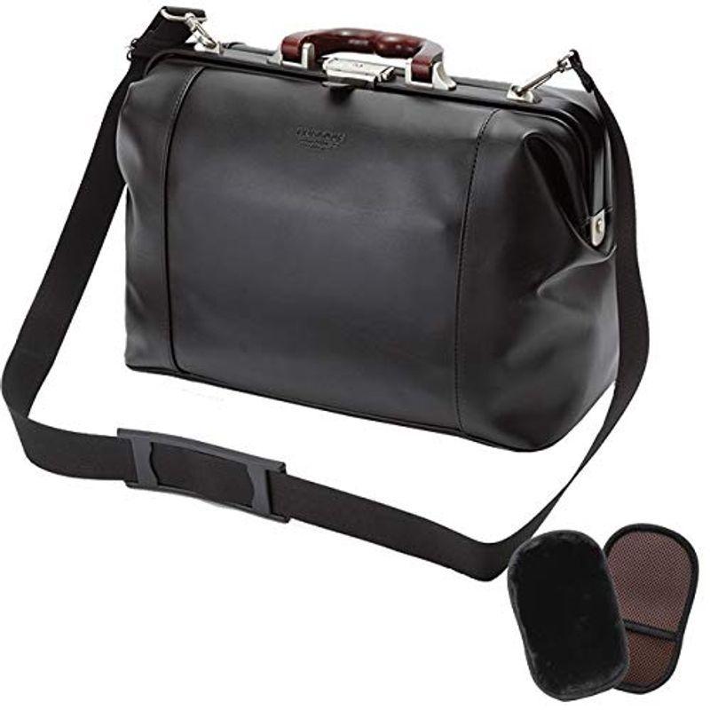 平野鞄 豊岡製 国産 ダレスバッグ 鍵付き 木製ハンドル 旅行 出張 ビジネス A4 41cm ＋オリジナル高級ムートングローブ