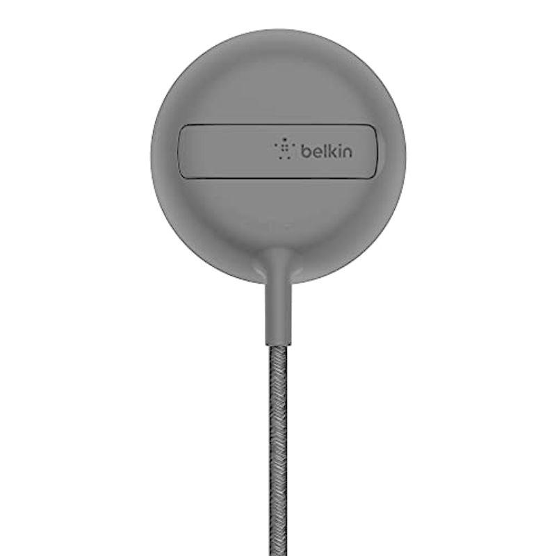 Belkin MagSafe認証 ワイヤレス充電パッド iPhone 13/12 最大15W急速充電 キックスタンド付き ブラック WIA0