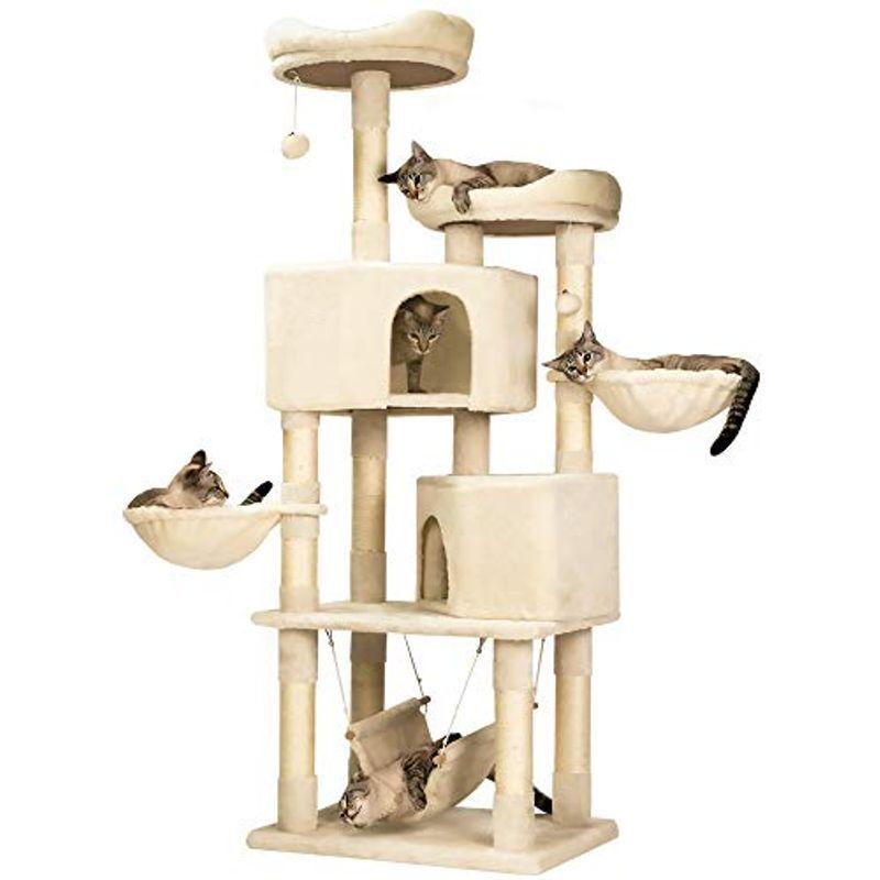 Mwpo キャットタワー 多機能 豪華な猫タワー おしゃれ 多頭飼い 人気 cattower 057A(9565円)