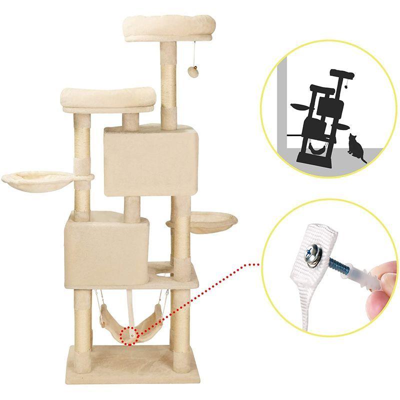 Mwpo キャットタワー 多機能 豪華な猫タワー おしゃれ 多頭飼い 人気 cattower 057A キャットタワー 多機能 豪華な猫タワー おしゃれ 多頭飼い 人気 cattower 057A 宮