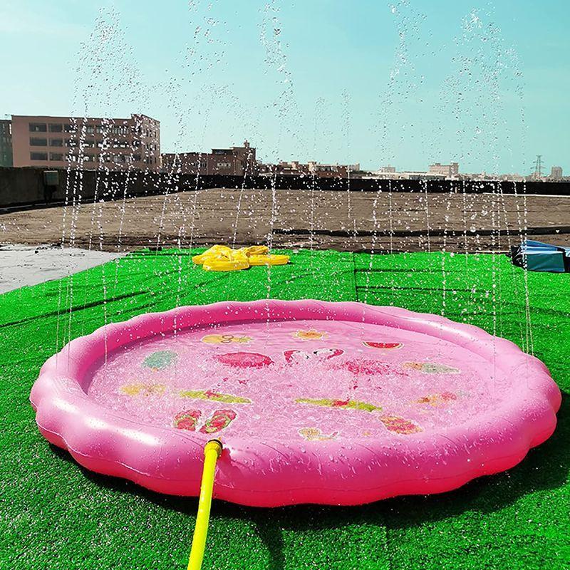 SALE／89%OFF】 噴水マット 噴水プール プレイマット 夏対策 おもちゃ ビニールプール （サイズ直径170CM） myuse 水遊び 子供用  水遊び