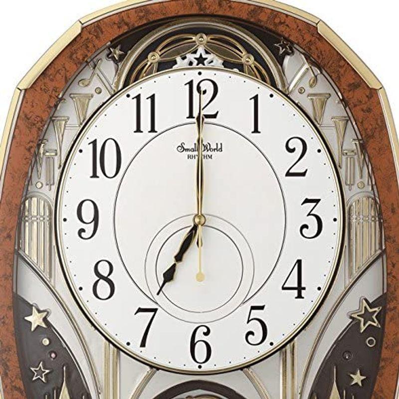 リズム(RHYTHM) 掛け時計 電波 アナログ からくり スモールワールドノエルM 30曲 メロディ 茶 Small World 4MN5 RHYTHM 掛け時計 電波 アナログ からくり スモールワールドノエルM 30曲 メロディ 茶 Small World 4MN5 サイズ
