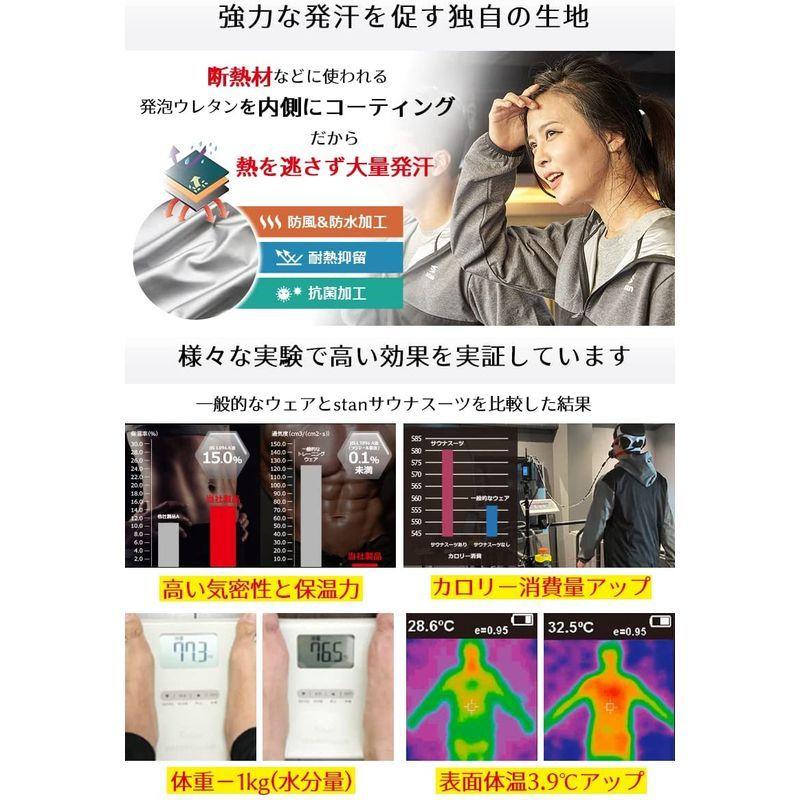 stan サウナスーツ ［プルオーバー］ メンズ レディース ダイエット 大量発汗 洗濯可 おしゃれ 大きいサイズ 洗える ダイエットウェア サウナスーツ ［プルオーバー］ メンズ レディース ダイエット 大量発汗 洗濯可 おしゃれ 大きいサイズ 洗える ダイエットウェア st