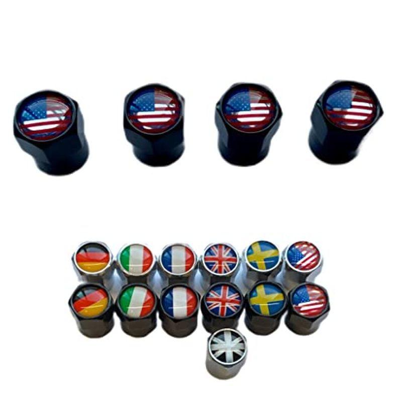 Roost アルミ製 タイヤバルブキャップ タイヤ ホイール リム エアバルブ キャップ フランス国旗 ドイツ国旗 イギリス国旗 アメリカ車 さくらショップ 通販 Yahoo ショッピング