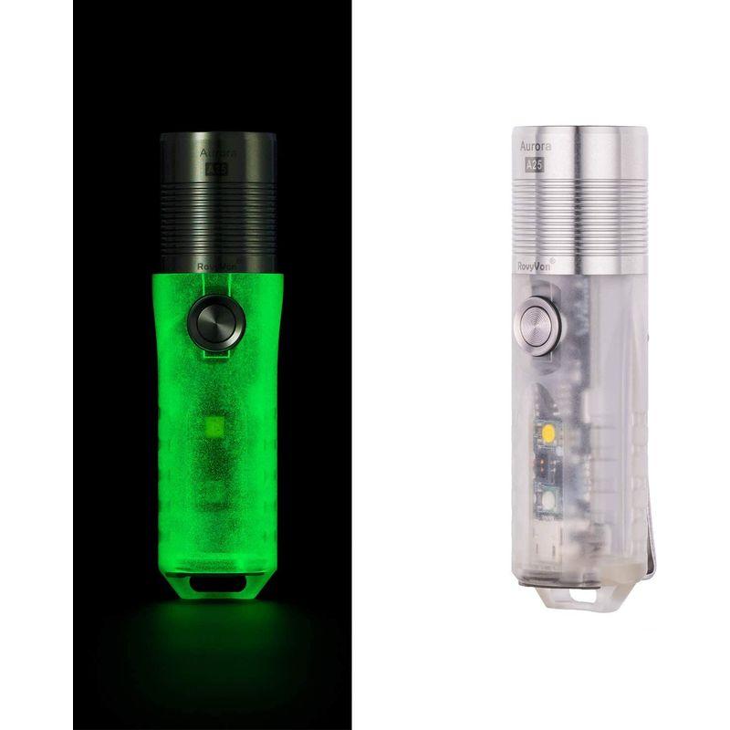RovyVon A25 UV LED懐中電灯蛍光、1000 Lm充電式、耐水性、EDCキー