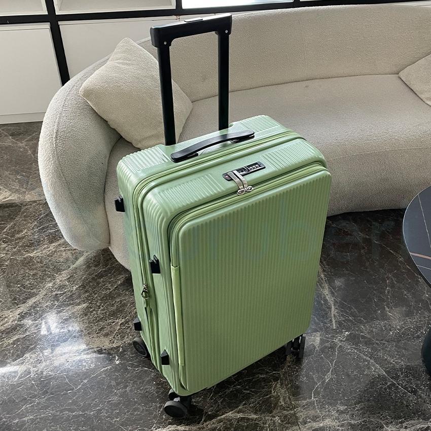 スーツケース キャリーケース 拡張機能付き 機内持ち込み M グリーン 旅行 Amazon | [ISUKI] スーツケース キャリーケース フロント