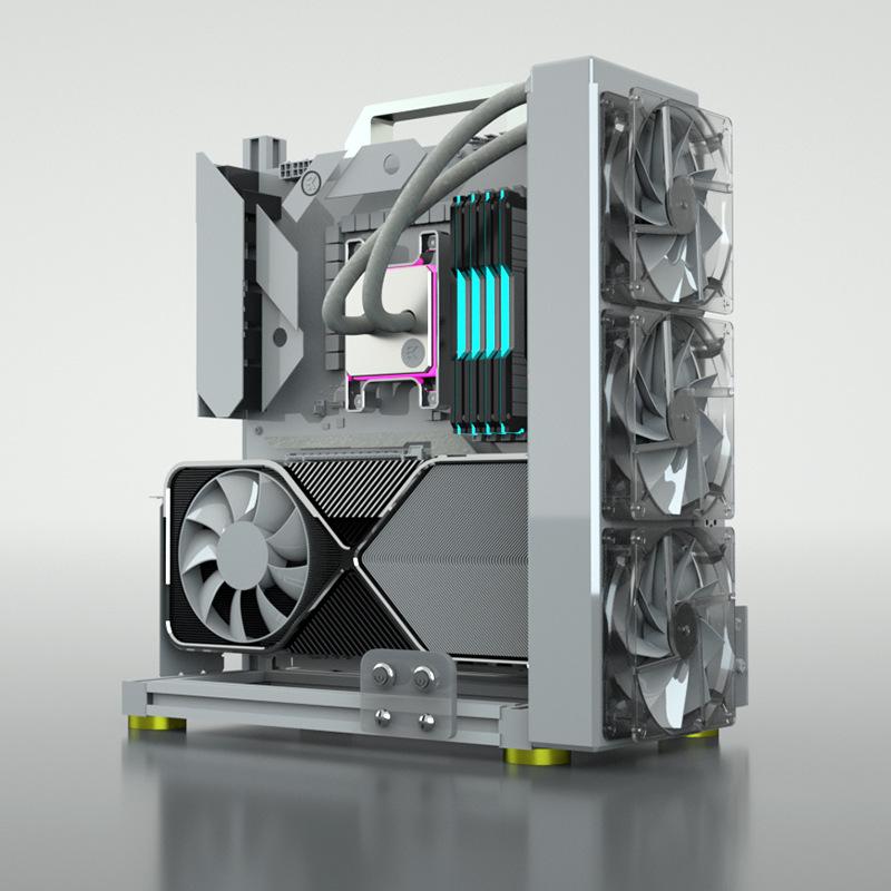 PCパーツ ITX マイクロATX ATX EATX オープンPCケース 全アルミニウム