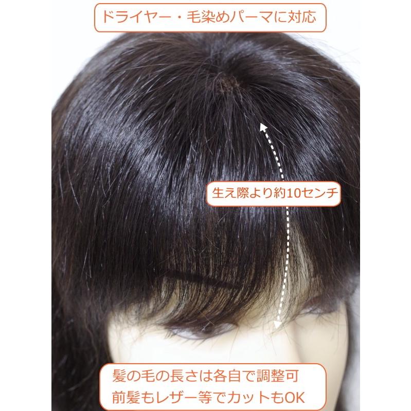 人毛100% フルウィッグ女性用レディース ロング ストレート 50cm 半手植え 医療用 かつら レディース hm リアル地肌付 高品質 自然 軽い 通気性_3
