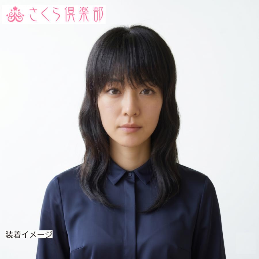 人毛100% フルウィッグ女性用レディース ロング ストレート 50cm 半手植え 医療用 かつら レディース hm リアル地肌付 高品質 自然 軽い 通気性_9