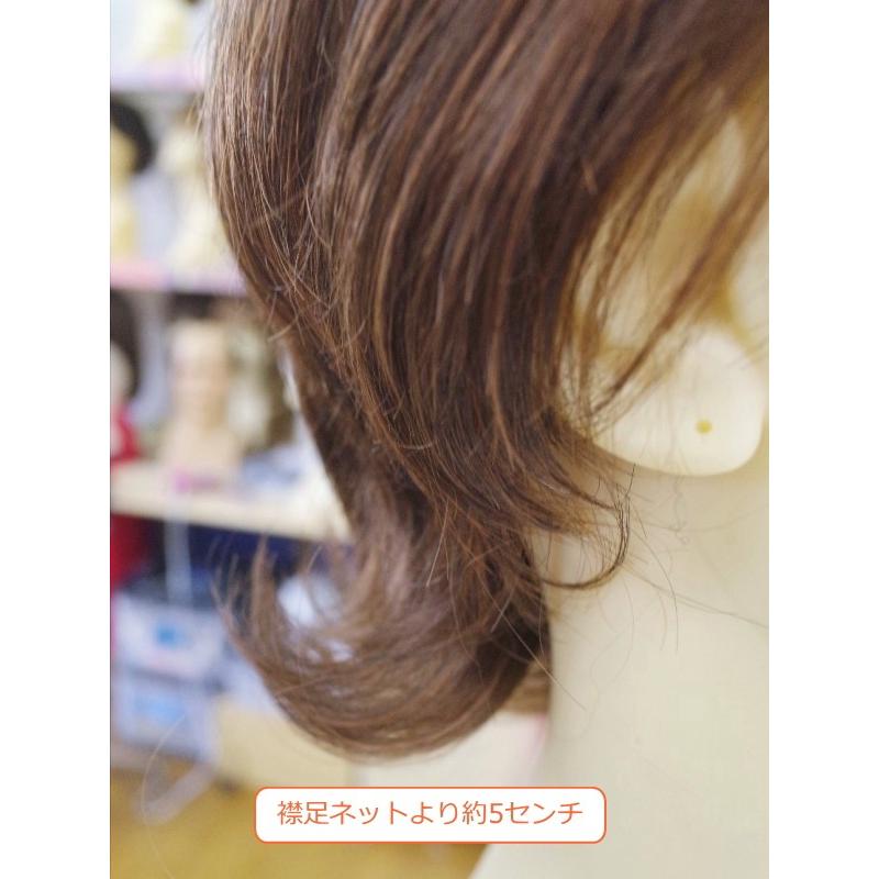 フルウィッグ 人毛ミックス女性用 レディース 半手植え 医療用 マッシュショート 襟足 外ハネ 分け目自由 hm2520 ミセス かつら ミックス 耐熱 自然 軽量_5