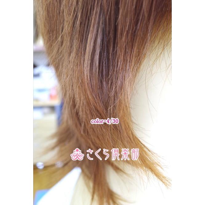 フルウィッグ 人毛ミックス 女性用 レディース半手植え 医療用 ロングシャギー 分け目自由 hm2533 ミセス かつら 女性用 オレンジ系ミックス 大人の画像