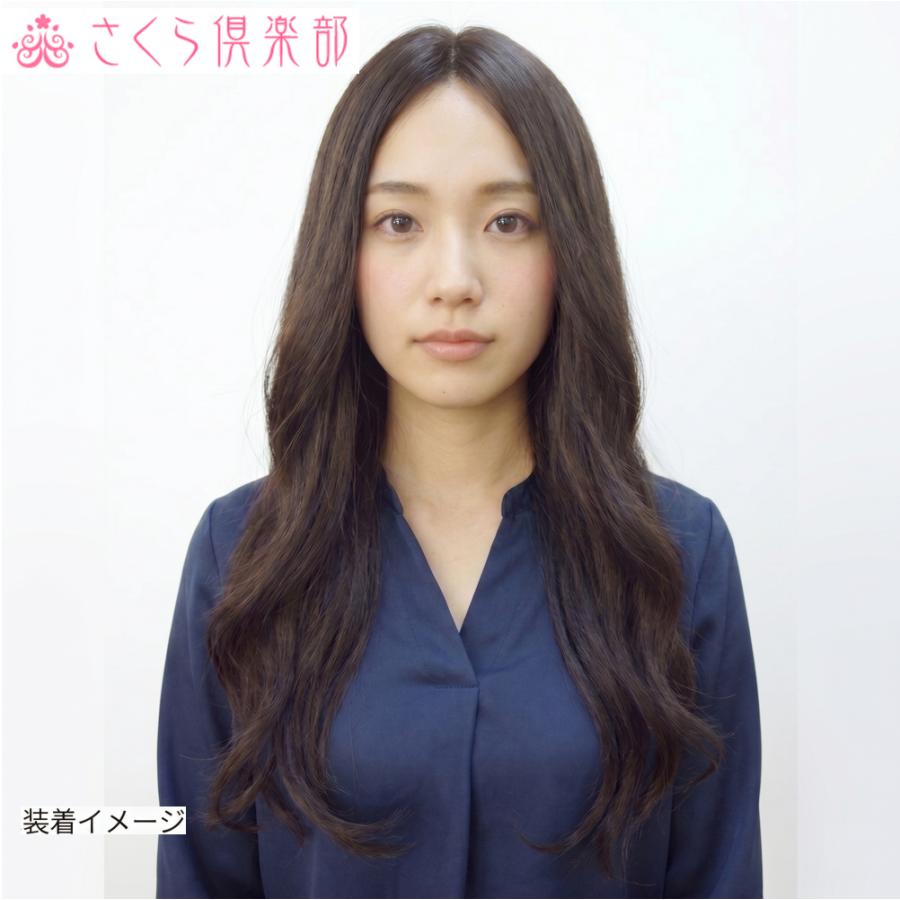 人毛100% フルウィッグ ロング 女性用 レディース医療用かつら hm5010(説明動画あります)の画像