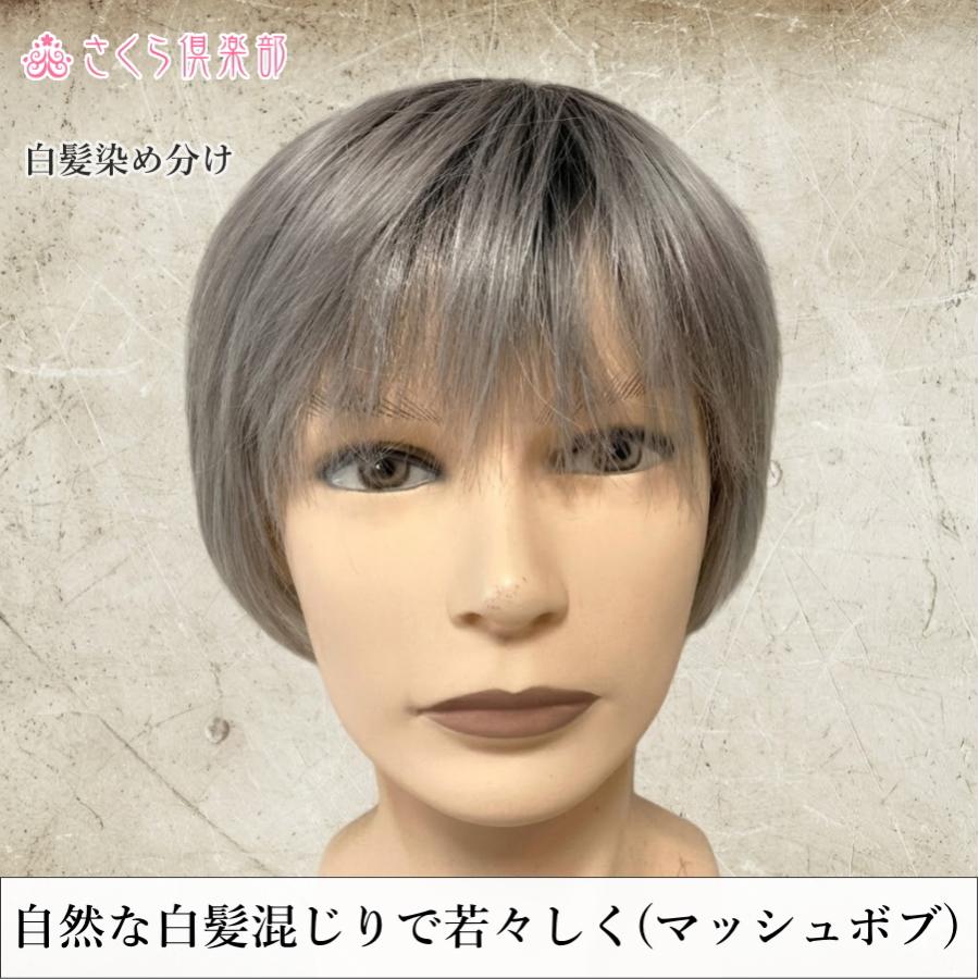 さくら倶楽部 男性用メンズウィッグ フルウィッグ 白髪入り mm017 男性