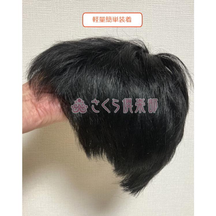 男性用メンズウィッグ 人毛100％ フルウィッグ MM018 男性用 かつら 前髪短め カジュアル スタイル マシンメイド 医療用 普段使い ドライヤー ヘアアイロンの画像
