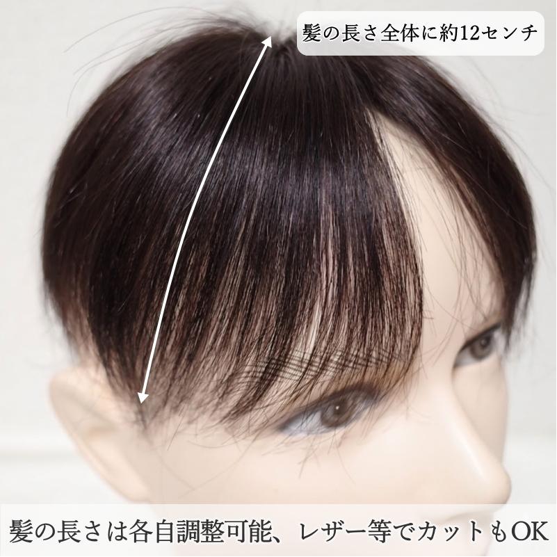 新品　カット調整済み　白髪2％　人毛　24X21㎝　男性部分　かつら さくら倶楽部 男性用メンズ部分ウィッグ人毛100% top-01t Sサイズ 総