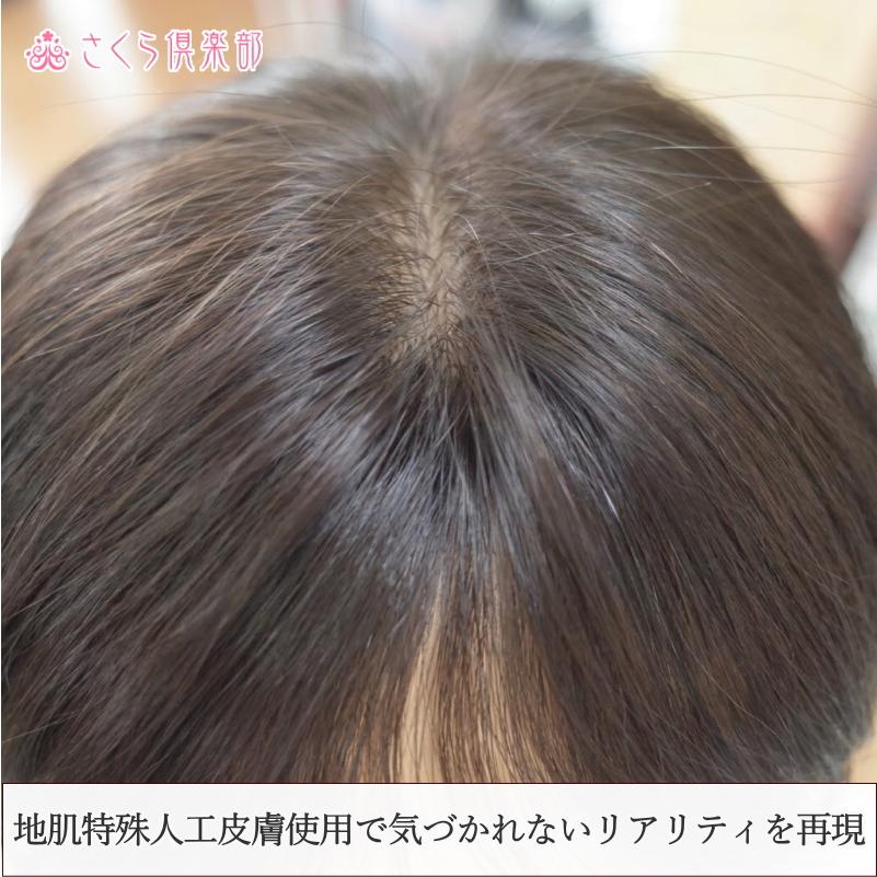さくら倶楽部 男性用メンズ部分ウィッグ人毛100% top-07 Lサイズ