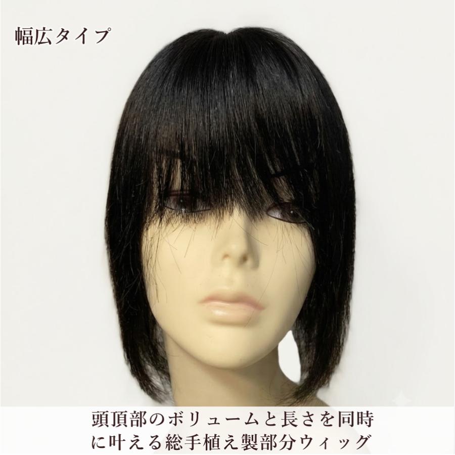 さくら倶楽部 人毛100%部分ウィッグロング 30cm top-15 Lサイズ 大きめ