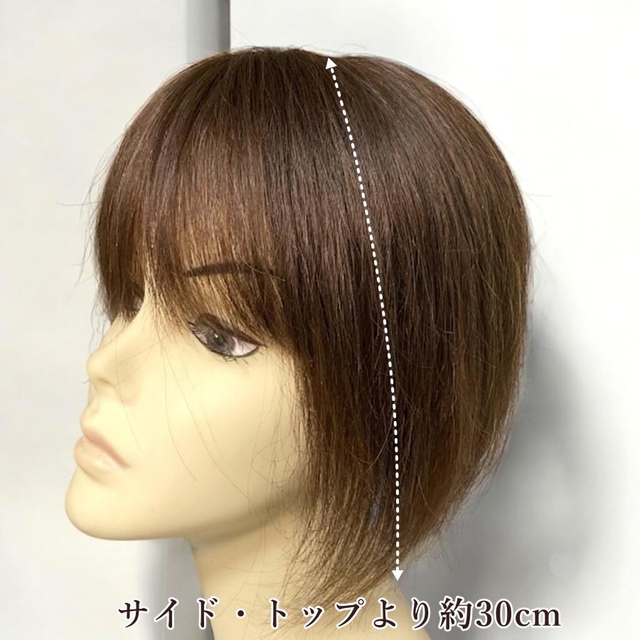 さくら倶楽部 人毛100%部分ウィッグロング 30cm top-15 Lサイズ 大きめ
