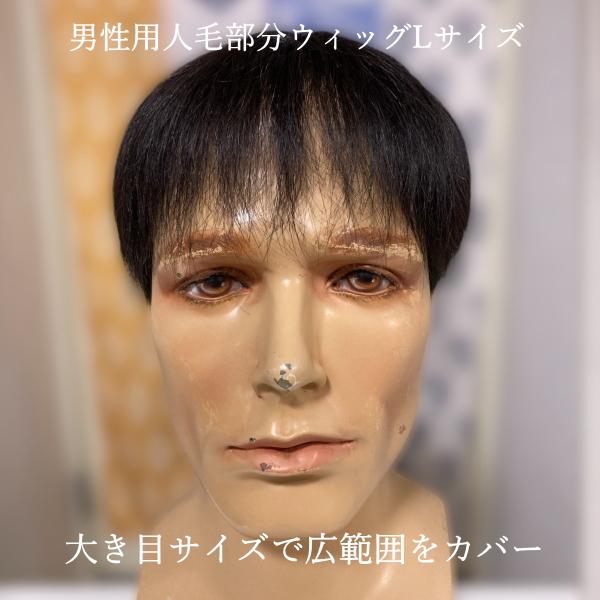 さくら倶楽部 男性用メンズ部分ウィッグ人毛100% top-300M大きめサイズ