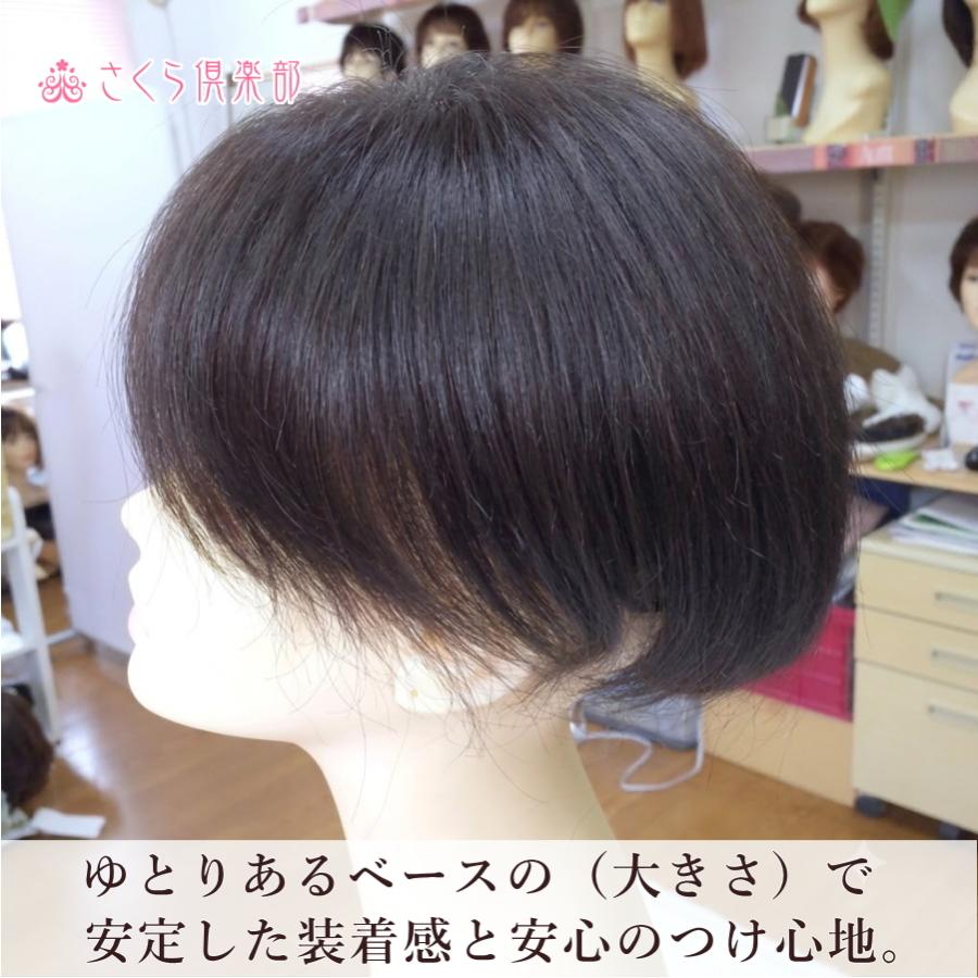 さくら倶楽部 レディース 部分ウィッグ 人毛100% 女性 総手植え L