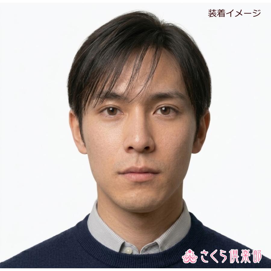 さくら倶楽部 男性用メンズ 部分ウィッグ人毛100% top-dx2a 総手植え
