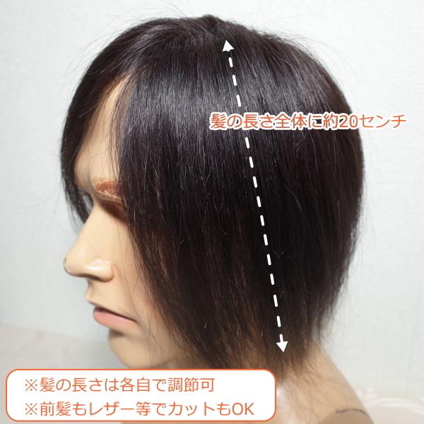 さくら倶楽部 男性用メンズ部分ウィッグ人毛100% 総手植え製 左 さくら倶楽部 男性用メンズ部分ウィッグ人毛100% 総手植え製 左