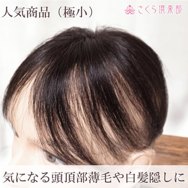 さくら倶楽部 男性用メンズ部分ウィッグ 人毛100% top-s 極小Sサイズ