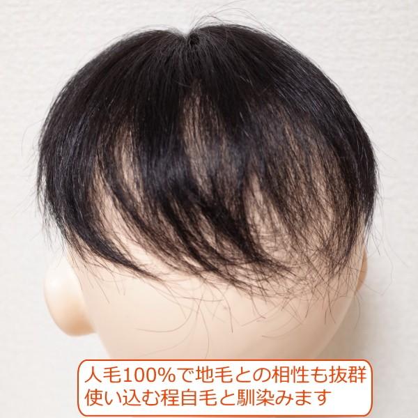 さくら倶楽部 メンズ 部分ウィッグ 人毛100％ Sサイズ top-s
