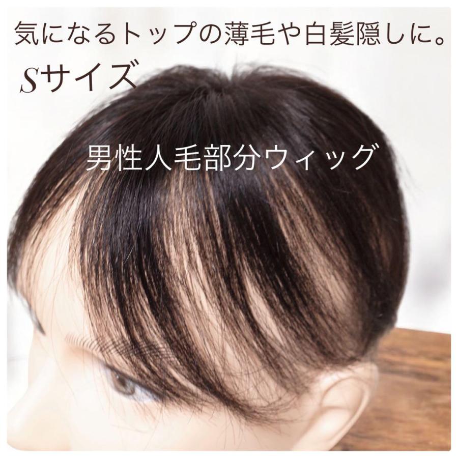 さくら倶楽部 男性用メンズ部分ウィッグ 人毛100% top-s 極小Sサイズ