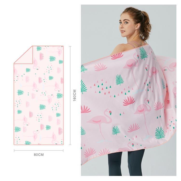 ビーチタオル 80×160cm レジャーバスタオル 大判 マイクロファイバー