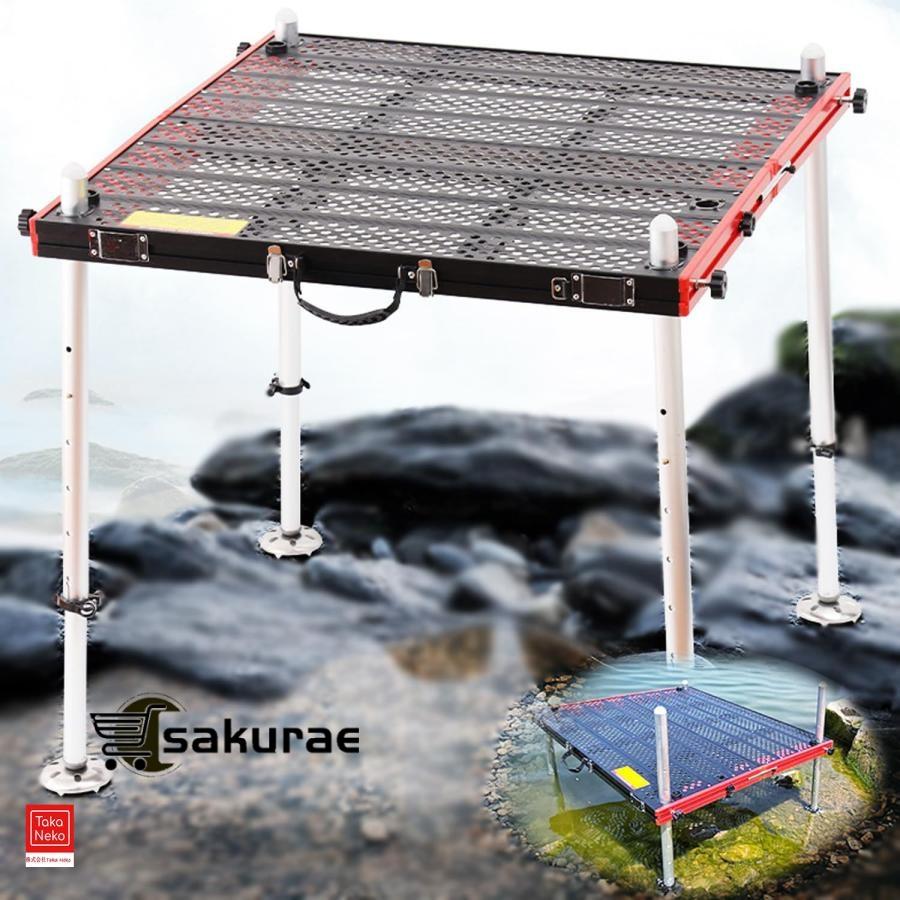 釣り台 アルミ合金大型釣台 ヘラ釣り台 釣魚台 高さ調節 足場台 折りたたみ アルミ長台 中空 多機能深水アルミニウム合金釣りプラットフォーム 釣台 折りたたみ 釣り台 アルミ合金大型釣台 ヘラ釣り台 釣魚台 高さ調節 足場台