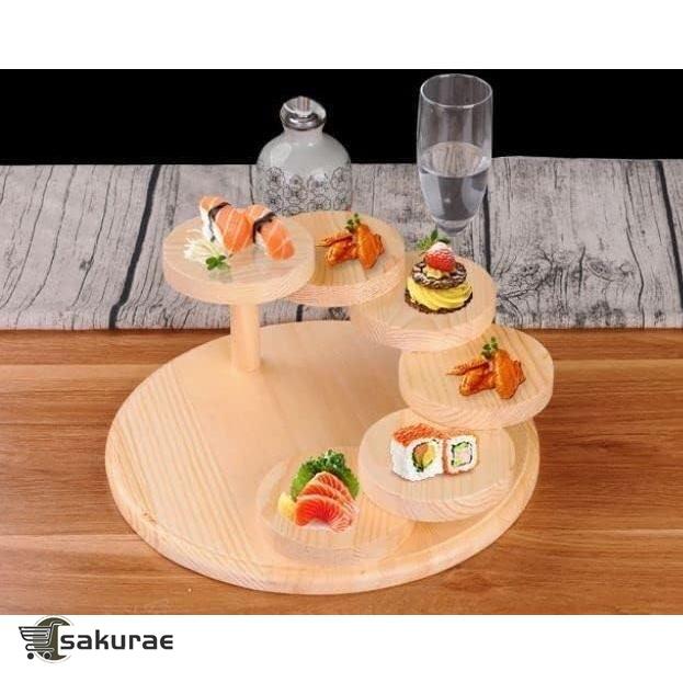 寿司?刺身盛台 木製 階段盛器 刺身盛り皿 盛付皿 舟盛 盛器 和食器の